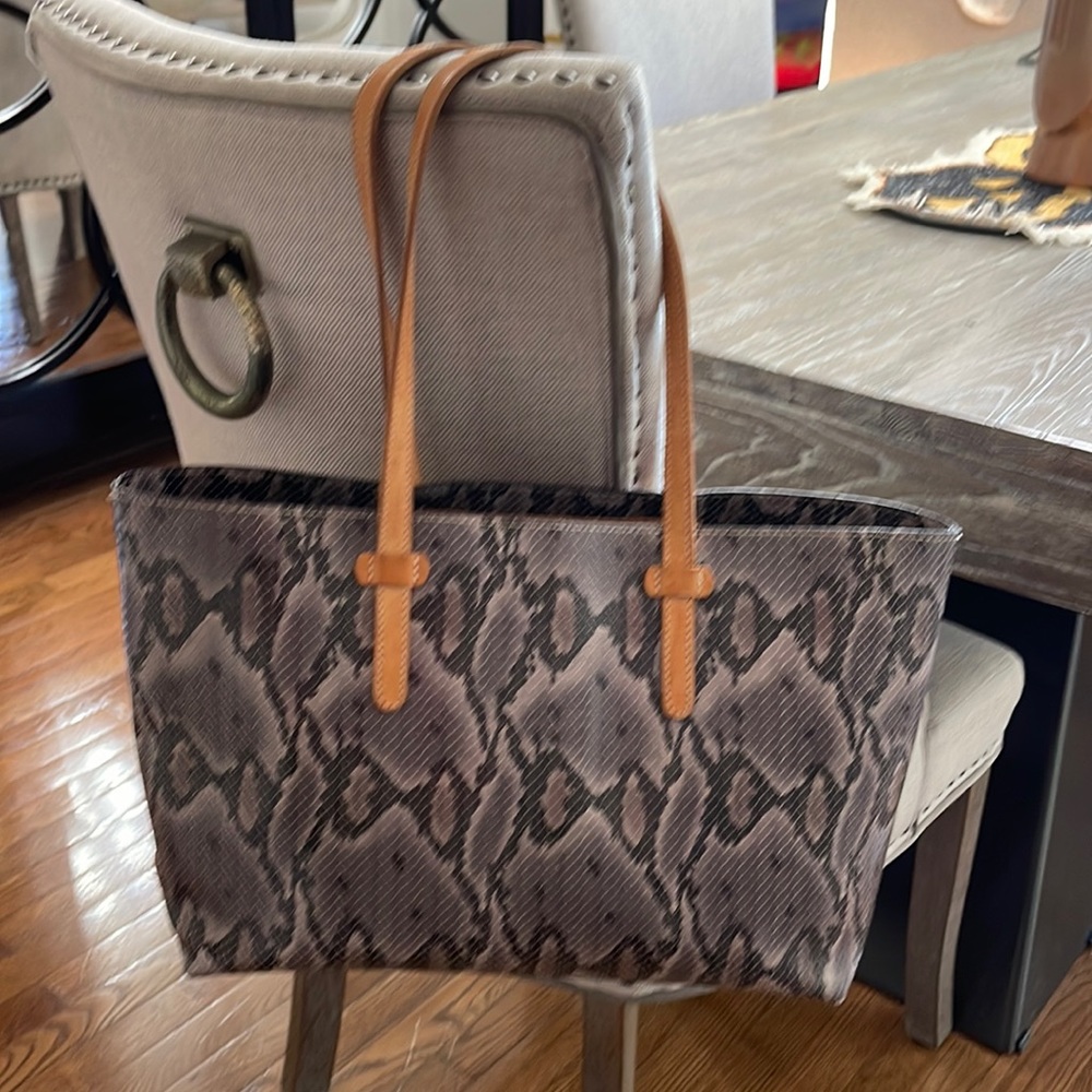 Snakeskin leather purse